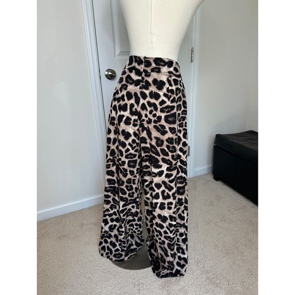 Leopard flowy trouser pants, size M, NWOT - Picture 4 of 7